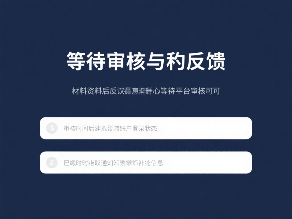 等待审核与反馈
提交材料后，耐心等待平台审核即可